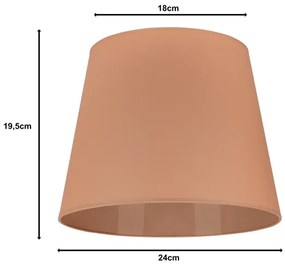 Duolla - Abajur pentru lampă de birou CLASSIC M E27 pr. 24 cm maro