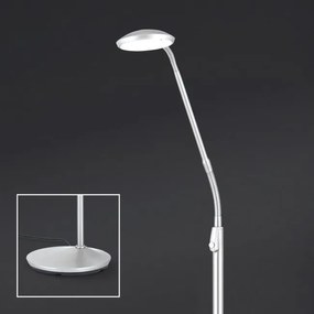 Lampadar LED dimabil stil modern Cobra satin chrome