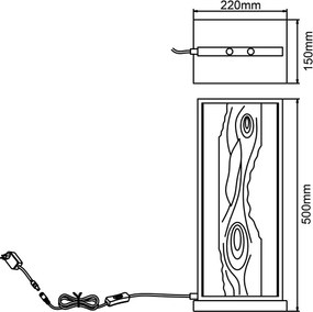 Brilliant - Lampă LED de masă CHAUMONT LED/10W/230V lemn de pin