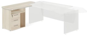 Container portuar TopOffice Premium, stânga, salcâm deschis