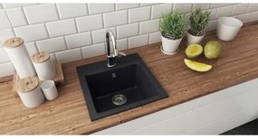 Chiuvetă de bucătărie ALVEUS 1149113 GEM 50x50 cm negru