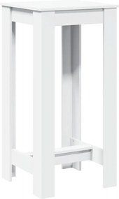 vidaXL Masă bar, alb, 51x50x103,5 cm, lemn prelucrat
