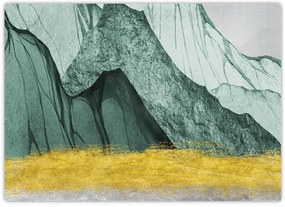 Tablou pe sticlă - Munții Smarald N⁰2 (70x50 cm)