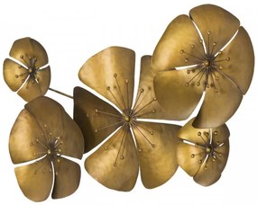 Decoratiune de perete aurie din metal, 94x6x50 cm, Goldy Mauro Ferretti