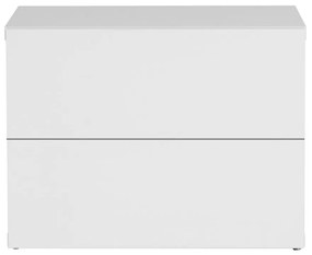 Noptieră cu 2 sertare TemaHome Aurora, alb