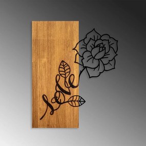 Accesoriu decorativ de perete din lemn Rose love - 370