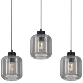 Lustră pe cablu SOMBRA 3xE27/60W/230V gri