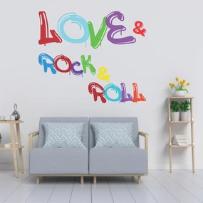 Sticker perete Love Rock &amp; Roll