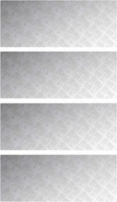 vidaXL Trepte Dreptunghiular 4 pcs Argintiu 100 x 40 cm Aluminiu