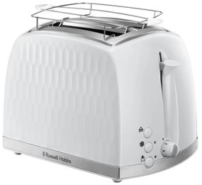 Resigilat: Prajitor de paine Russell Hobbs 26060-56, 850W, 2 felii, Orificii late, Dezghetare, Alb