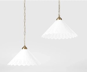 Pendul din alama si abajur ceramic Zefira