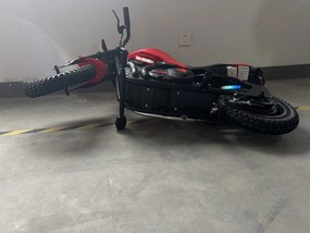 AIYAPLAY Motocicletă electrică de cross pentru copii, stil Harley, 24V, 6-12 ani, anvelope din cauciuc 30 cm, roșie | Aosom Romania