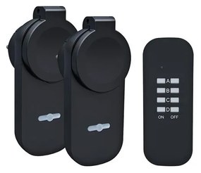SET 2x priză de exterior + telecomandă IP44 Solight DY12