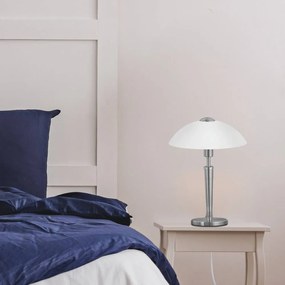 Veioză gri cu intensitate reglabilă cu abajur din sticlă (înălțime 35 cm) SOLO 1 – EGLO