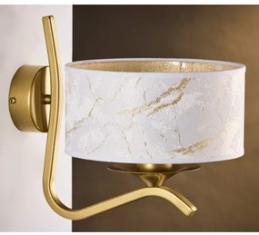 Jupiter 2111 - Aplică de perete KASZMIR 1xE27/15W/230V alb/auriu/decor de marmură