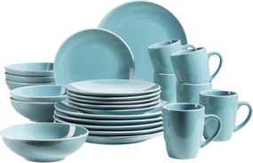 Mäser Set de veselă 24 piese ELISSA – turcoaz lucios