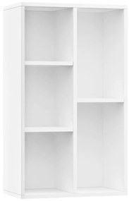 Bibliotecă/servantă, alb, 50x25x80 cm, pal