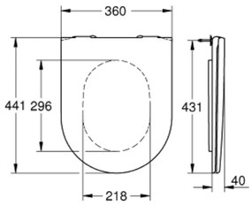 Capac wc soft close alb Grohe Essence Ceramic