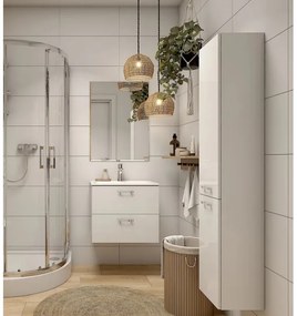 Cersanit S598-043-DSM - Dulap suspendat pentru baie NIKO 140 x 30 cm, alb lucios