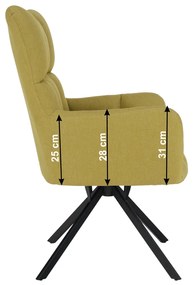 Scaun de design ţesătură fistic, KOMODO