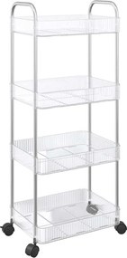 vidaXL Cărucior de depozitare cu 4 niveluri, transparent acrilic