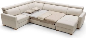 Colțar lemn masiv Ergo 341×89–101×171 cm - Stânga