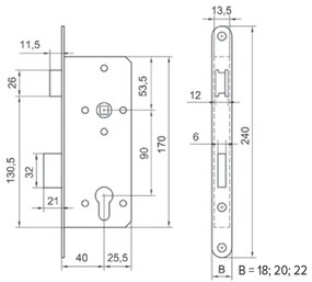 BROASCA INGROPATA USI Y90 ZA 035-175 A=40 B=20
