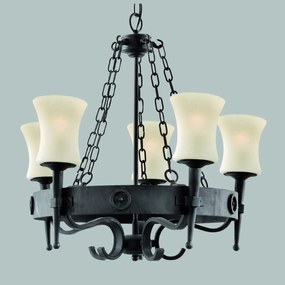 Candelabru stil rustic Cartwheel 5L 0815-5BK SRT