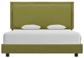 280998 vidaXL Cadru de pat, verde, 140 x 200 cm, material textil