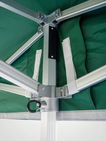 Cort pliabil 5×5 m – aluminiu hexagon profi, Negru
