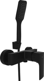 Baterie dus Rubineta Modena monocomanda negru mat cu set de dus para 1 functie