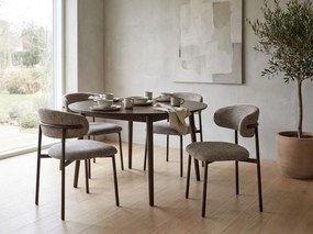 Scaun de dining tapitat ROCKET, nuc/cappuccino