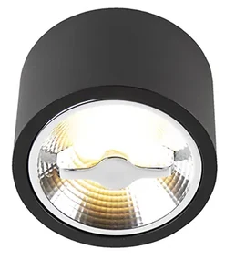 Spot modern de plafon negru AR111 cu LED inclus - Expert