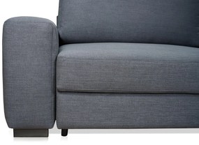 Canapea extensibila cu 3 locuri, Vienna, 106 x 269 x 92 cm, gri inchis