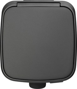 Coș de gunoi gri închis cu pedală din oțel 30 l Bo – Brabantia