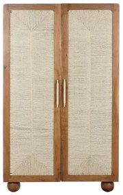 Dulap, maro, din lemn de acacia si rattan, Oasis