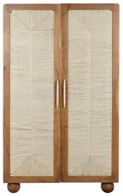 Dulap, maro, din lemn de acacia si rattan, Oasis