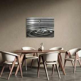 Tablou pe sticlă - Picături de apă (70x50 cm)