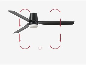 Ventilator LED dimabil FARO 33830-1TW PUNT TUB M LED/18W/230V 3000/4200/6500K + telecomandă