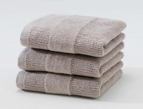 Set prosoape CARRARA 30x30 cm maro deschis 100% bumbac, 3 buc.