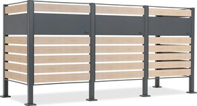 Carcasă pentru 3 coșuri de gunoi 120l sau 240l Breda CoverTech