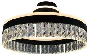 Lustră LED dimabilă aplicată LED/75W/230V 3000-6500K negru + telecomandă