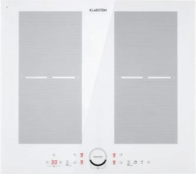 Klarstein Delicatessa 60, plită de inducție, 4 zone, 7000 W, Timer, albă
