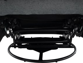 Scaun pivotant de lux, cu balansare, gri, DELMOR