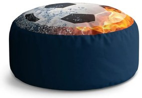 Taburet Circle minge de fotbal, albastru închis