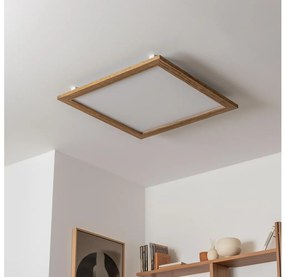 Panou LED aplicat Eglo SALOBRENA-RW WOOD LED/34W/230V 2700/4000K maro