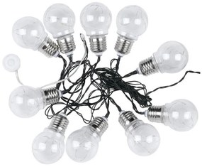 Șir solar LED 10xLED/1W/1,2V 1xAA 2 m IP44 3000K 300 mAh