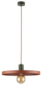 Lustră pe cablu SILA 1xE27/15W/230V d. 40 cm cărămidă/verde