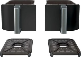 Friteuza dubla cu aer cald Ninja Foodi Dual Zone AF200EU, 2400 W, Zone independente, 7,6 l, 4 programe, 100-240°C, Max Crisp, Sync, Negru