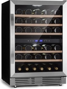 Klarstein Vinovilla 50 Duo, Frigider pentru vinuri cu două zone, 53l, 17 fl., ușă din sticlă în 3 culori